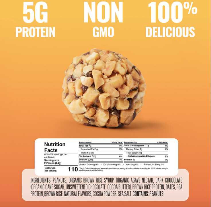 DARK CHOCOLATE + PEANUT BUTTER BITES