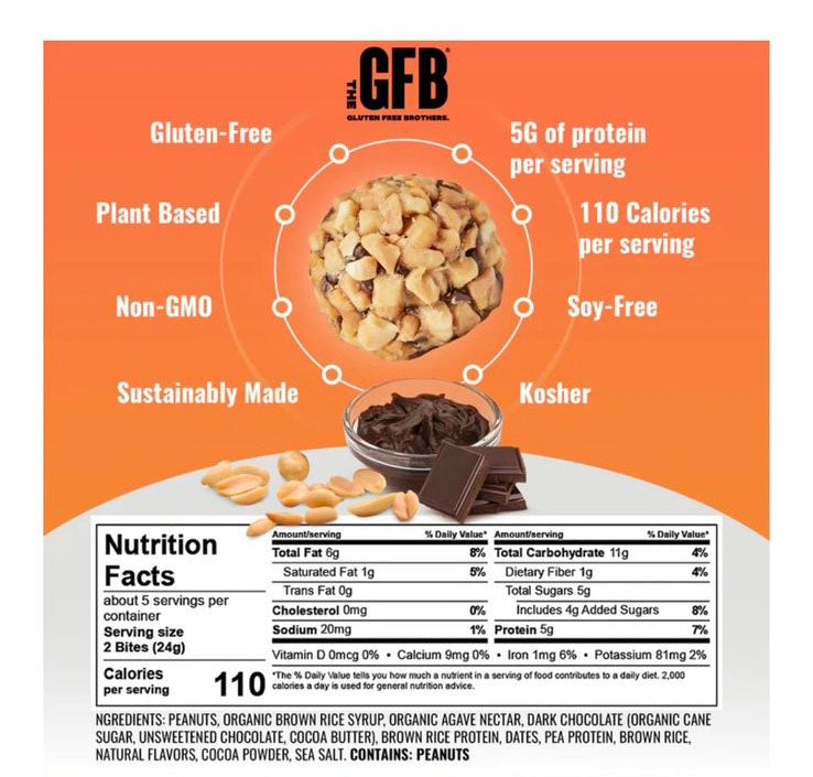 DARK CHOCOLATE + PEANUT BUTTER BITES