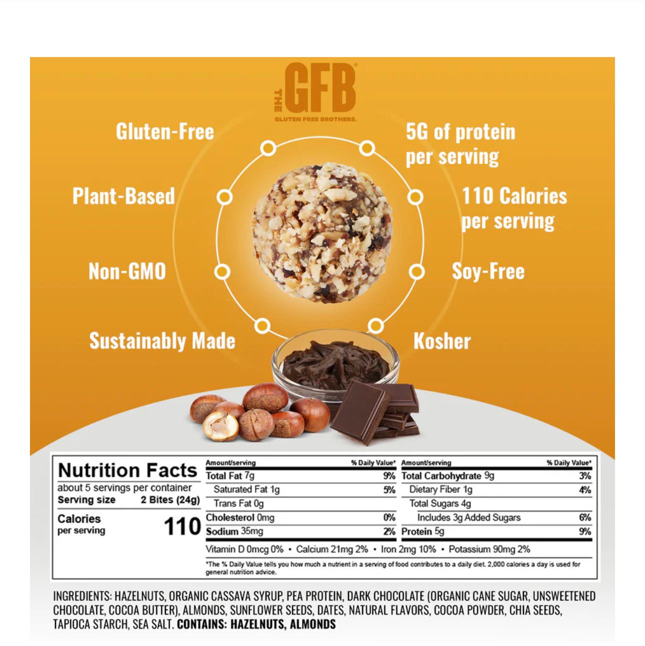 DARK CHOCOLATE + HAZELNUT