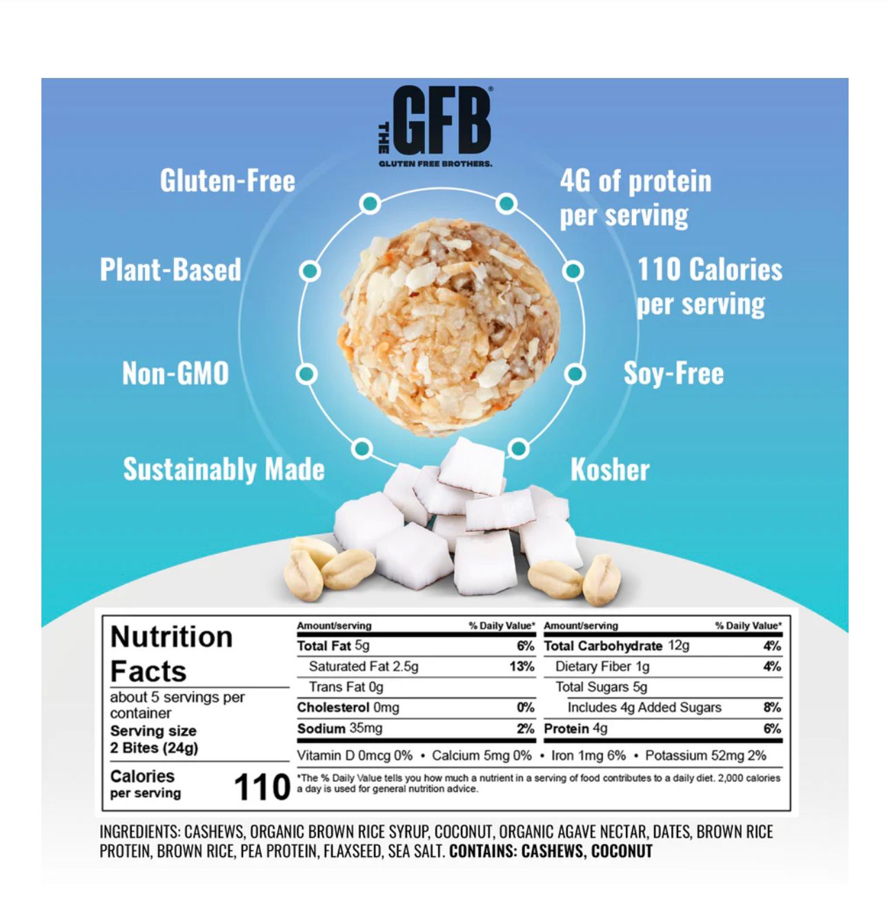 COCONUT + CASHEW BITES